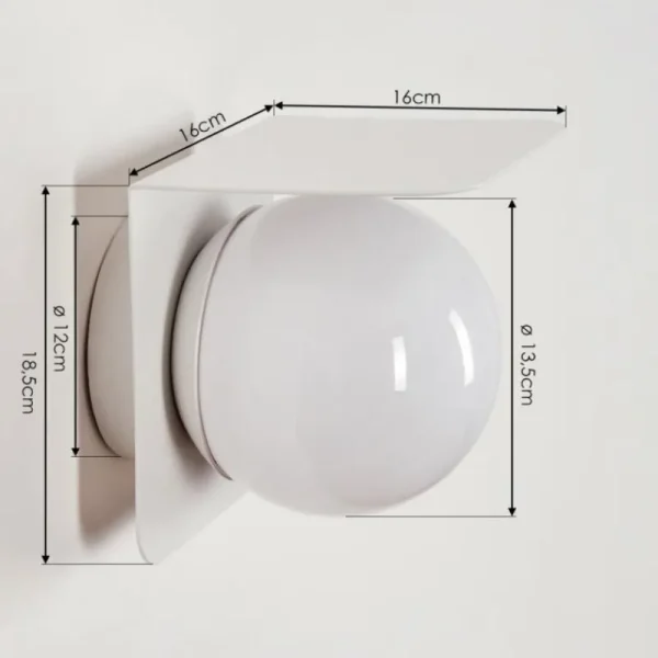 hofstein Applique murale d'extérieur Wimmis Blanc, 1 lumière* Lampes Modernes