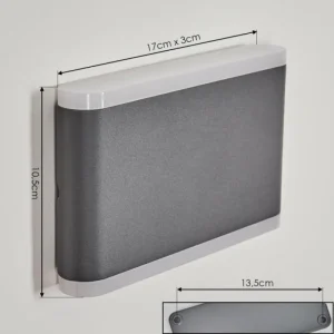 hofstein Applique murale d'extérieur Grude LED Anthracite, 2 lumières* Lampes Modernes