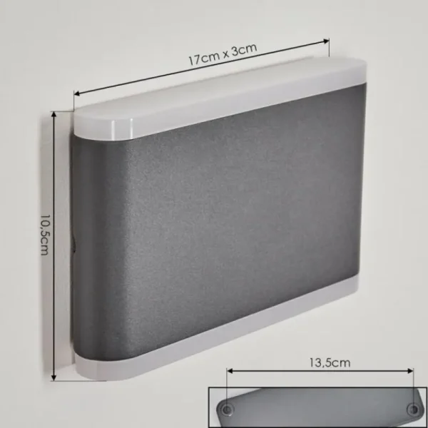 hofstein Applique murale d'extérieur Grude LED Anthracite, 2 lumières* Lampes Modernes