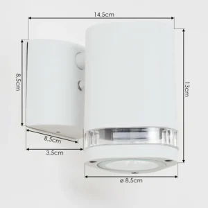 hofstein Applique murale d'extérieur Amyton Blanc, 1 lumière* Lampes Modernes