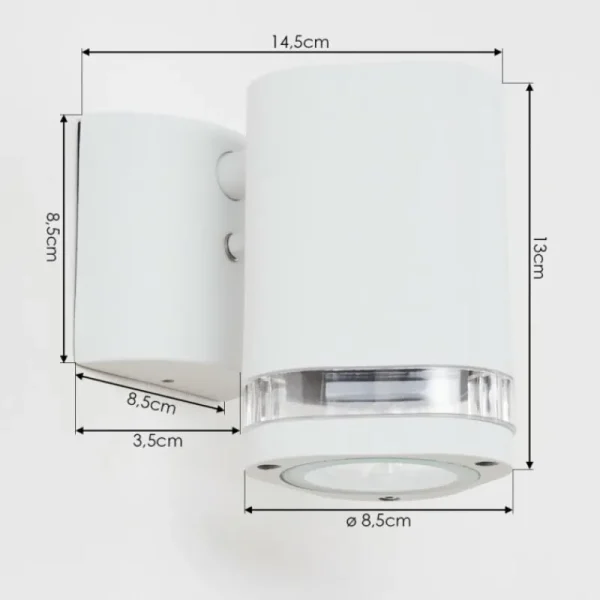 hofstein Applique murale d'extérieur Amyton Blanc, 1 lumière* Lampes Modernes
