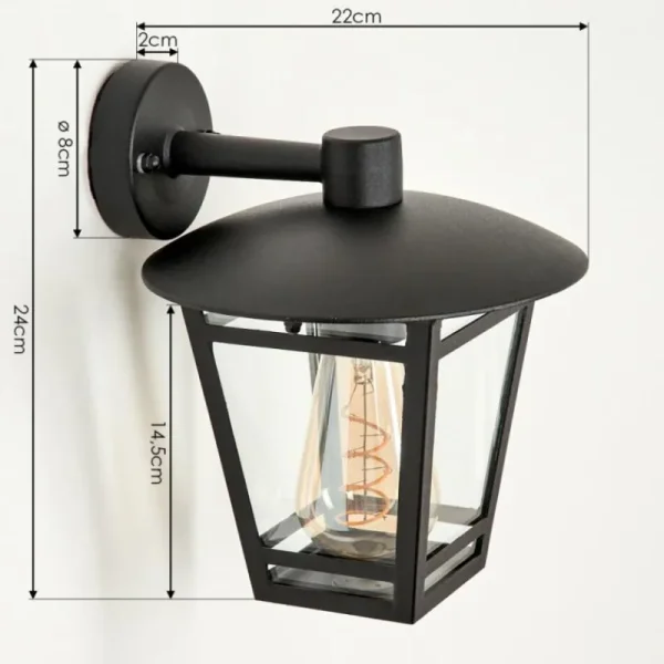 hofstein Applique murale d'extérieur Ausipar Noir, 1 lumière* Lampes Modernes