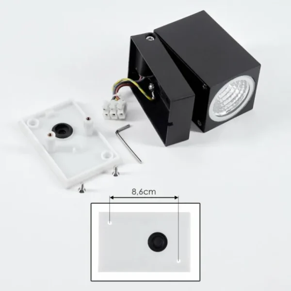 hofstein Applique murale d'extérieur Holiseva LED Noir, 1 lumière* Lampes Modernes
