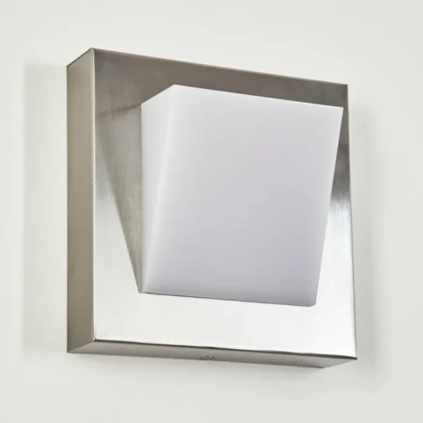 hofstein Applique murale d'extérieur Stearns LED Nickel mat, 1 lumière* Lampes Modernes