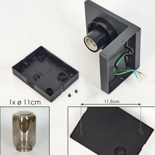 hofstein Applique murale d'extérieur Aquin Anthracite, 1 lumière* Lampes Modernes