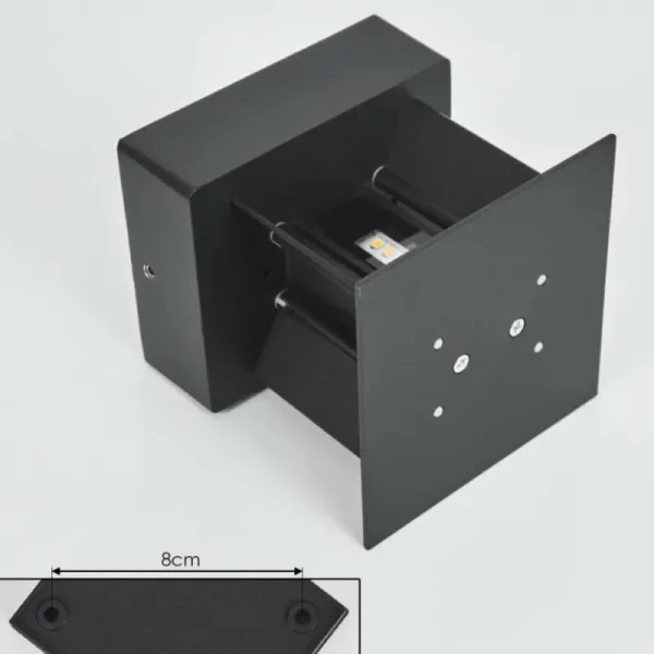 hofstein Applique murale d'extérieur Tamarin LED Noir, 2 lumières* Lampes Modernes