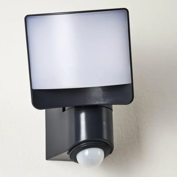 hofstein Applique murale d'extérieur Larvik LED Anthracite, 1 lumière, Détecteur de mouvement* Lampes Modernes