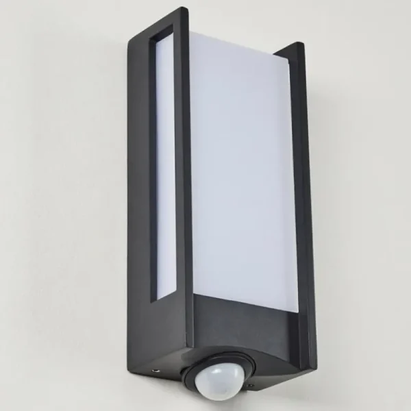 hofstein Applique murale d'extérieur Skove LED Anthracite, 1 lumière, Détecteur de mouvement* Lampes Modernes