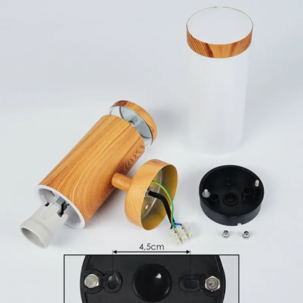 hofstein Applique murale d'extérieur Tenvik LED Brun, Couleur bois, 2 lumières, Détecteur de mouvement* Lampes Modernes