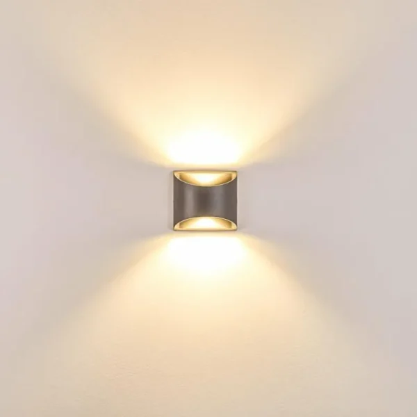 hofstein Applique murale d'extérieur Vikom LED Anthracite, 2 lumières* Lampes Modernes