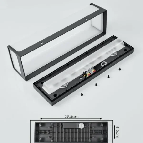 hofstein Applique murale d'extérieur Burseryd LED Anthracite, 1 lumière* Lampes Modernes