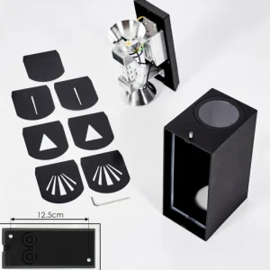 hofstein Applique murale d'extérieur Komoren LED Noir, 2 lumières* Lampes Modernes