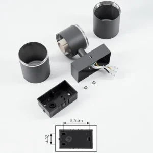 hofstein Applique murale d'extérieur Simola Anthracite, 2 lumières* Lampes Modernes