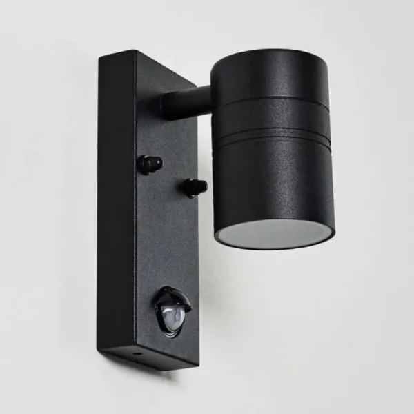 hofstein Applique murale d'extérieur Froslev LED Noir, 1 lumière, Détecteur de mouvement* Lampes Modernes