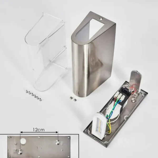 hofstein Applique murale d'extérieur Avena LED Acier inoxydable, 1 lumière* Lampes Modernes