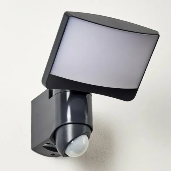 hofstein Applique murale d'extérieur Larvik LED Anthracite, 1 lumière, Détecteur de mouvement* Lampes Modernes