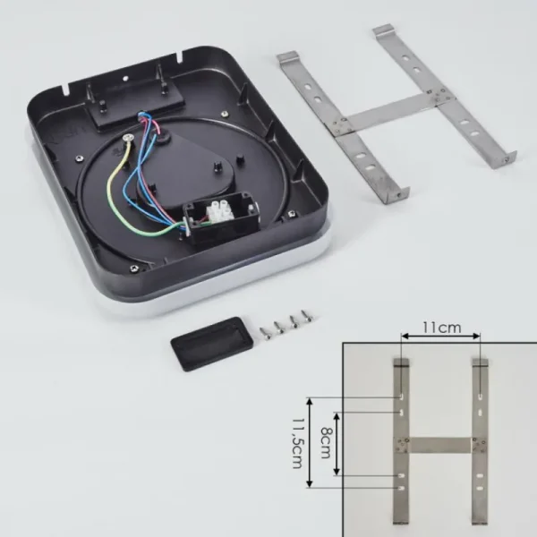 hofstein Applique murale d'extérieur Haga LED Noir, 1 lumière, Détecteur de mouvement* Lampes Modernes