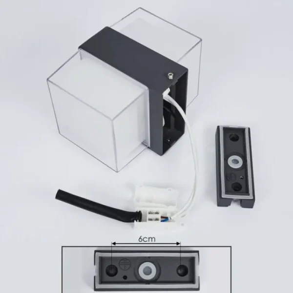 hofstein Applique murale d'extérieur Cesta LED Noir, 2 lumières* Lampes Modernes