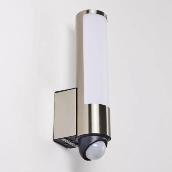 hofstein Applique murale d'extérieur Vasön LED Acier inoxydable, 1 lumière, Détecteur de mouvement* Lampes Modernes