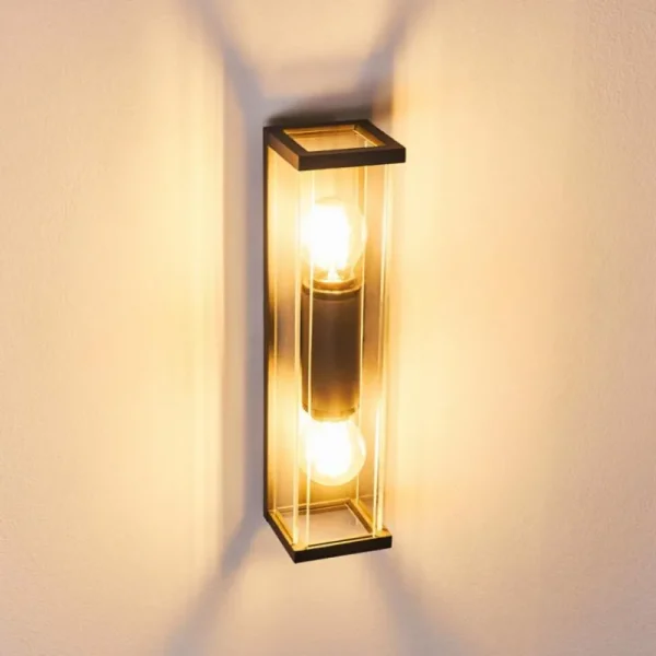 hofstein Applique murale d'extérieur Skeldegaard Anthracite, 2 lumières* Lampes Modernes