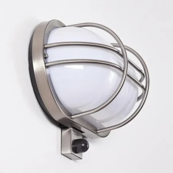 hofstein Applique murale d'extérieur Belmopan Acier inoxydable, 1 lumière, Détecteur de mouvement* Lampes Modernes