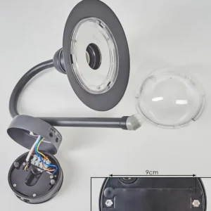 hofstein Applique murale d'extérieur Elima Anthracite, 1 lumière, Détecteur de mouvement* Lampes Modernes