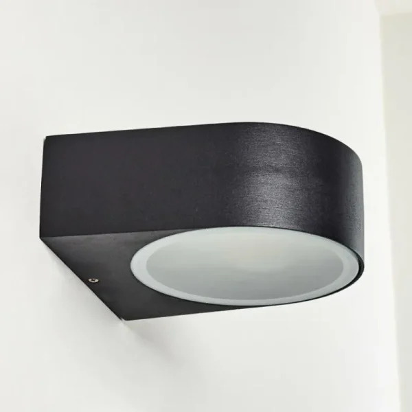 hofstein Applique murale d'extérieur Haderslev Noir, 1 lumière* Lampes Modernes