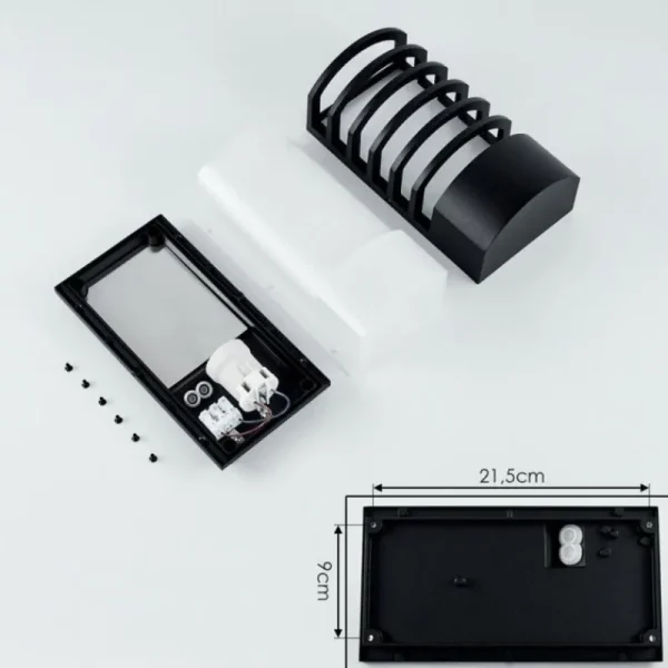 hofstein Applique murale d'extérieur Kurola Noir, 1 lumière* Lampes Modernes