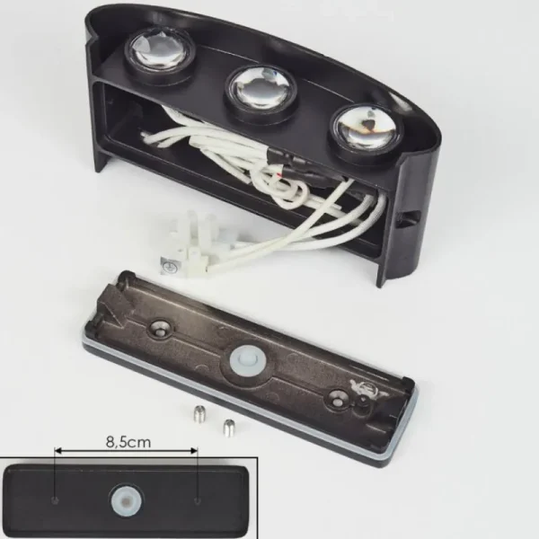 hofstein Applique murale d'extérieur Glencoe LED Noir, 6 lumières* Lampes Modernes
