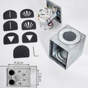 hofstein Applique murale d'extérieur Mora LED Nickel mat, 2 lumières* Lampes Modernes