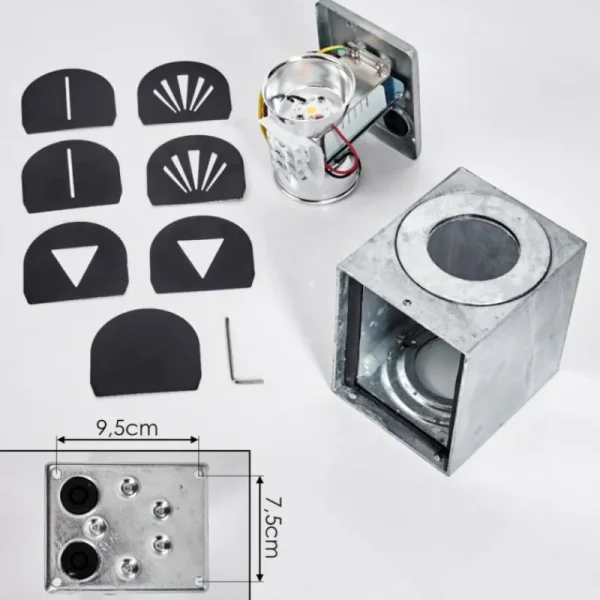 hofstein Applique murale d'extérieur Mora LED Nickel mat, 2 lumières* Lampes Modernes