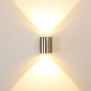 hofstein Applique murale d'extérieur Mora LED Acier inoxydable, 2 lumières* Lampes Modernes