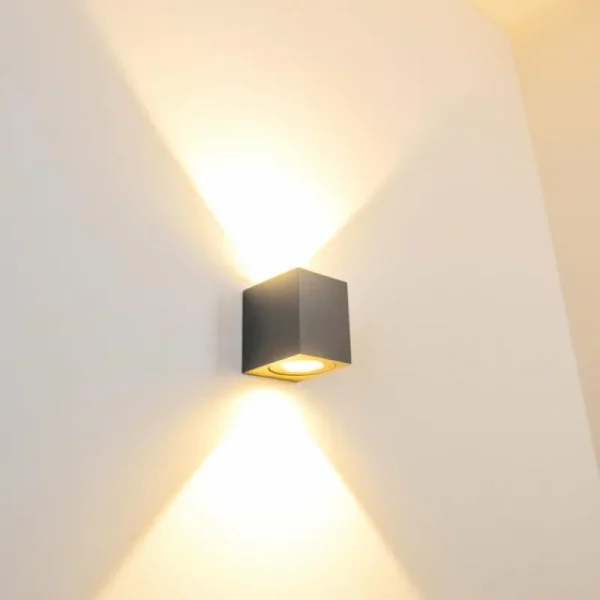 hofstein Applique murale d'extérieur Orsa LED Gris, 2 lumières* Lampes Modernes