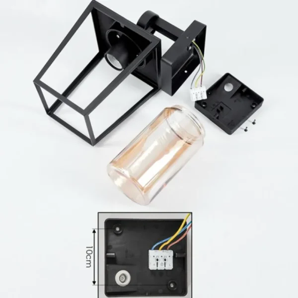 hofstein Applique murale d'extérieur Heinonen Noir, 1 lumière* Lampes Modernes