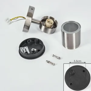 hofstein Applique murale d'extérieur Bessiebelle Acier inoxydable, Blanc, 1 lumière* Lampes Modernes