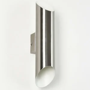 hofstein Applique murale d'extérieur Saulcy LED Acier inoxydable, 2 lumières* Lampes Modernes