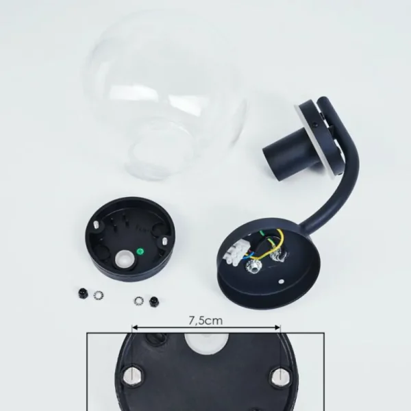 hofstein Applique murale d'extérieur Rombotten Noir, 1 lumière* Lampes Modernes
