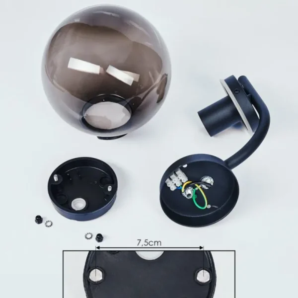 hofstein Applique murale d'extérieur Rombotten Noir, 1 lumière* Lampes Modernes
