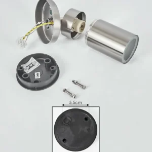 hofstein Applique murale d'extérieur Bessiebelle Acier inoxydable, Blanc, 1 lumière* Lampes Modernes