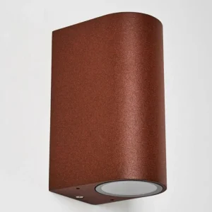hofstein Applique murale d'extérieur Norrelogum Rouille, 2 lumières* Lampes Modernes