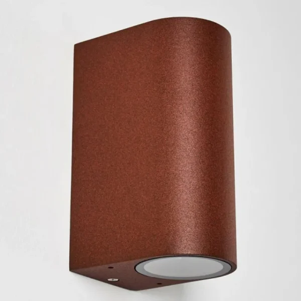 hofstein Applique murale d'extérieur Norrelogum Rouille, 2 lumières* Lampes Modernes