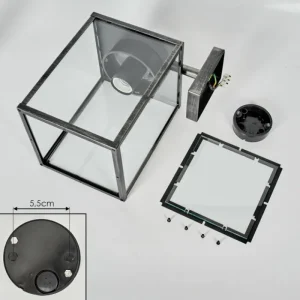 hofstein Applique murale d'extérieur Gramilla Noir, Argenté, 1 lumière* Lampes Modernes
