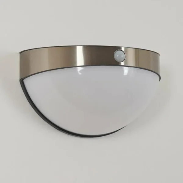 hofstein Applique murale d'extérieur Pori LED Chrome, 1 lumière, Détecteur de mouvement* Lampes Modernes