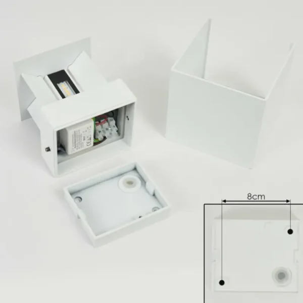 hofstein Applique murale d'extérieur Tamarin LED Blanc, 2 lumières* Lampes Modernes