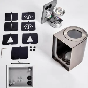 hofstein Applique murale d'extérieur Mora LED Acier inoxydable, 2 lumières* Lampes Modernes