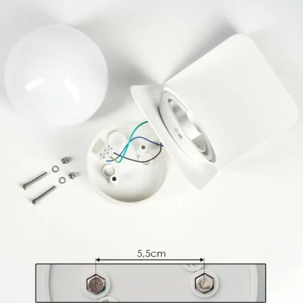 hofstein Applique murale d'extérieur Wimmis Blanc, 1 lumière* Lampes Modernes