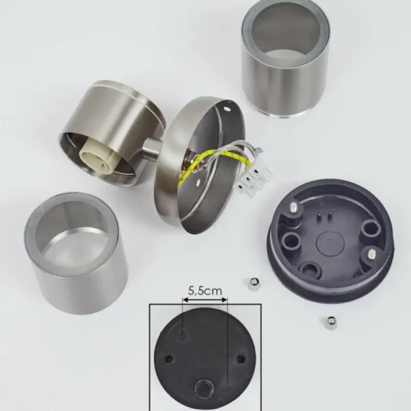 hofstein Applique murale d'extérieur Bessiebelle Acier inoxydable, 2 lumières* Lampes Modernes