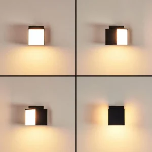 hofstein Applique murale d'extérieur Swanek LED Noir, 1 lumière* Lampes Modernes