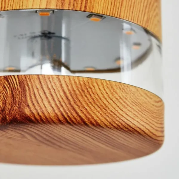 hofstein Applique murale d'extérieur Tenvik LED Brun, Couleur bois, 2 lumières, Détecteur de mouvement* Lampes Modernes