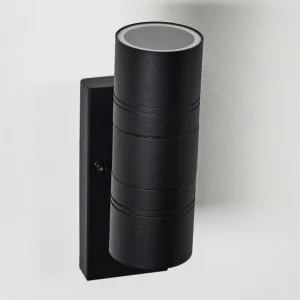 hofstein Applique murale d'extérieur Froslev LED Noir, 2 lumières, Détecteur de mouvement* Lampes Modernes